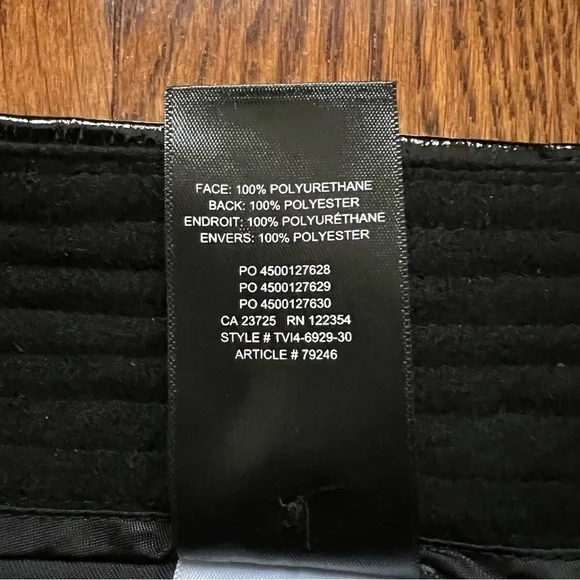 Aritzia Wilfred Funk High Rise Glossy Vinyl Vegan Leather Pants in Black - Sz 4 - Picture 12 of 16